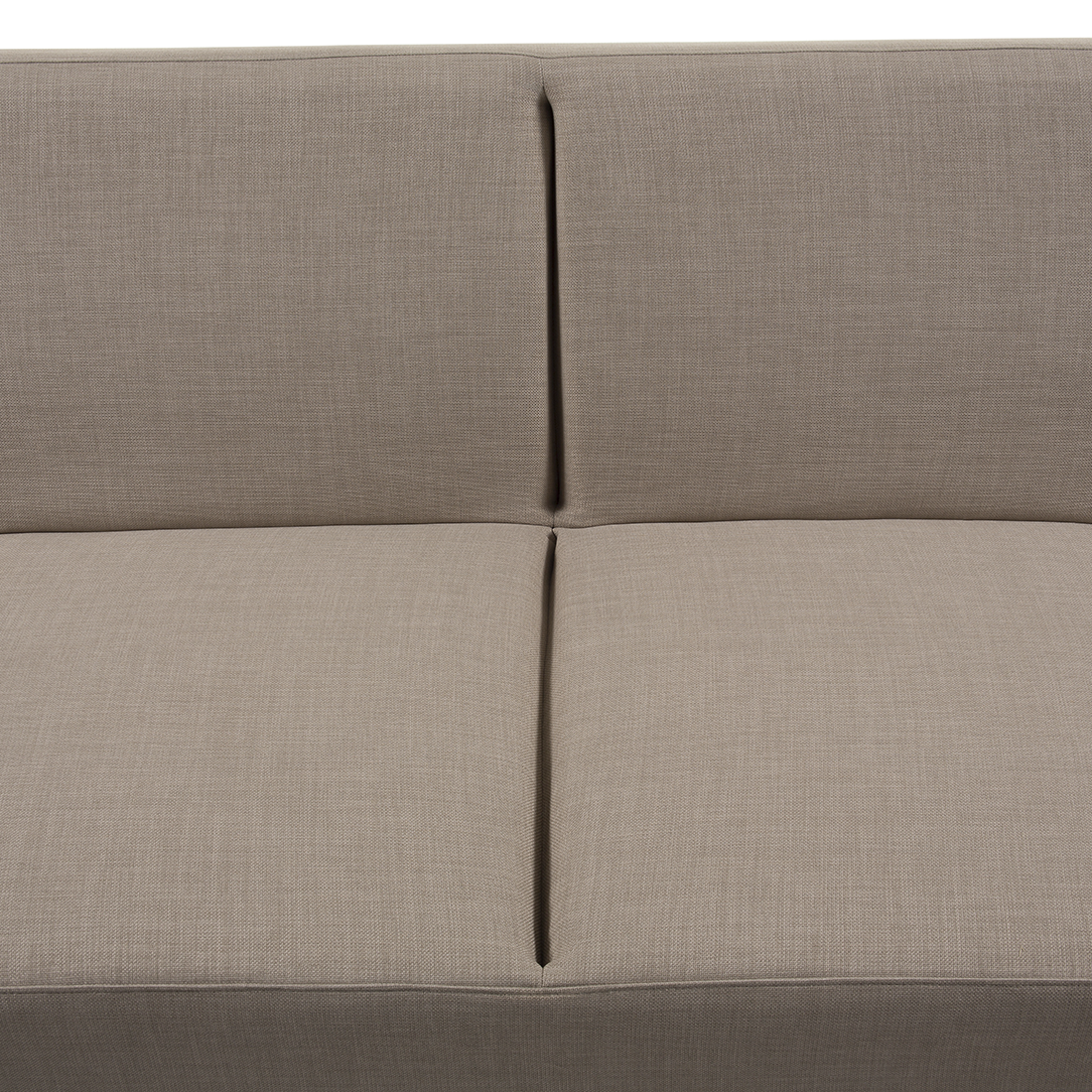 Sofa Bed Beige Fabric Upholstery 4 Seater Click Clack Mechanism Adjustable Armrests Beliani