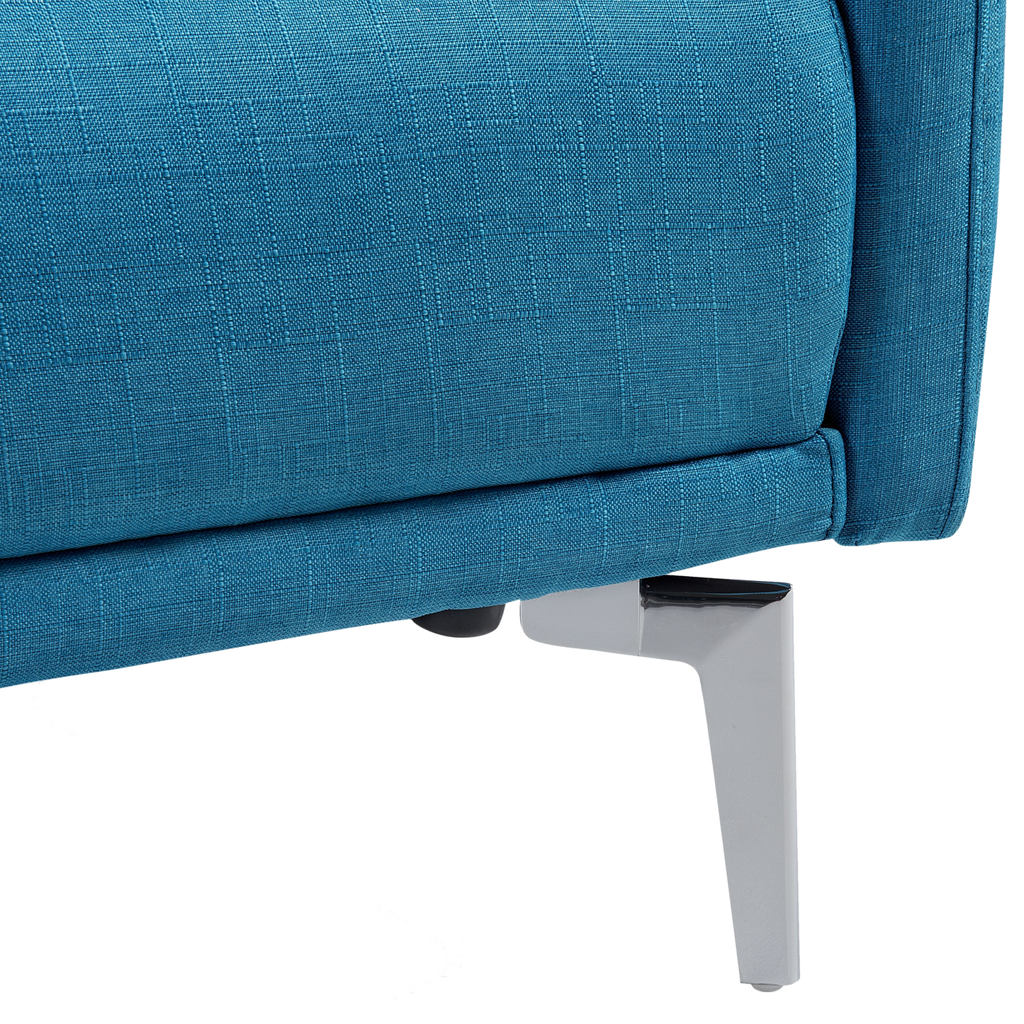 Sofa Bed Sea Blue 3 Seater Buttoned Seat Click Clack Beliani