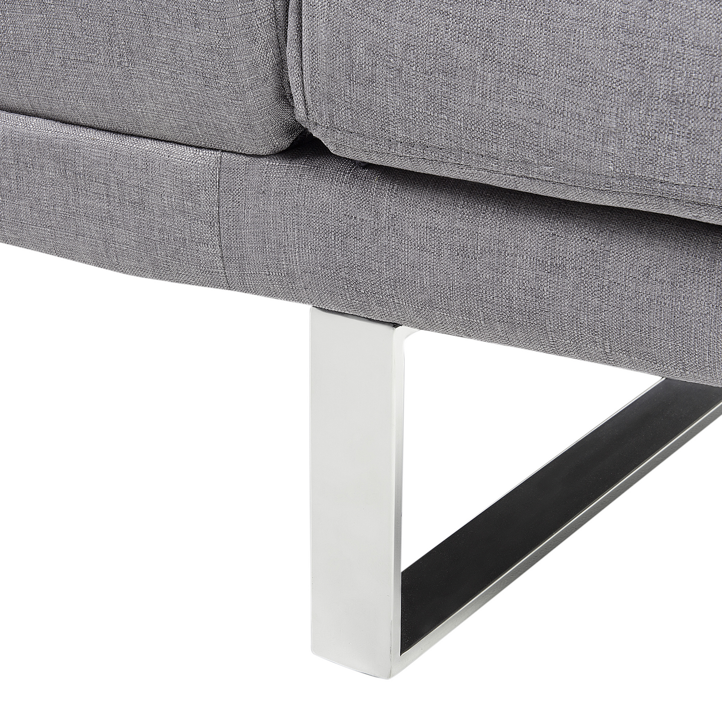 Sofa Bed Grey Fabric Upholstery 3 Seater Click Clack Mechanism Adjustable Armrests Beliani
