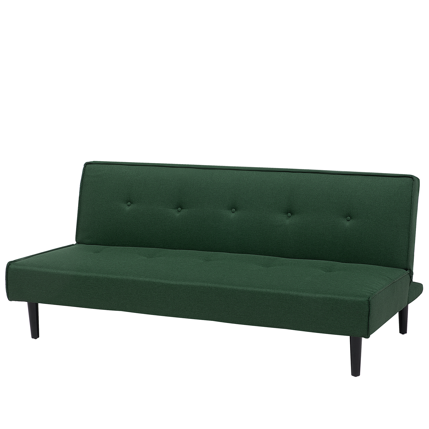 Sofa Bed Dark Green 3 Seater Buttoned Seat Click Clack Beliani