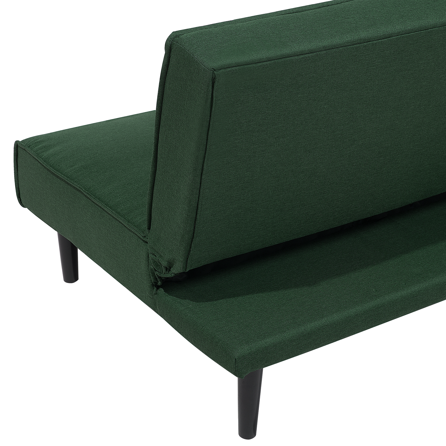 Sofa Bed Dark Green 3 Seater Buttoned Seat Click Clack Beliani