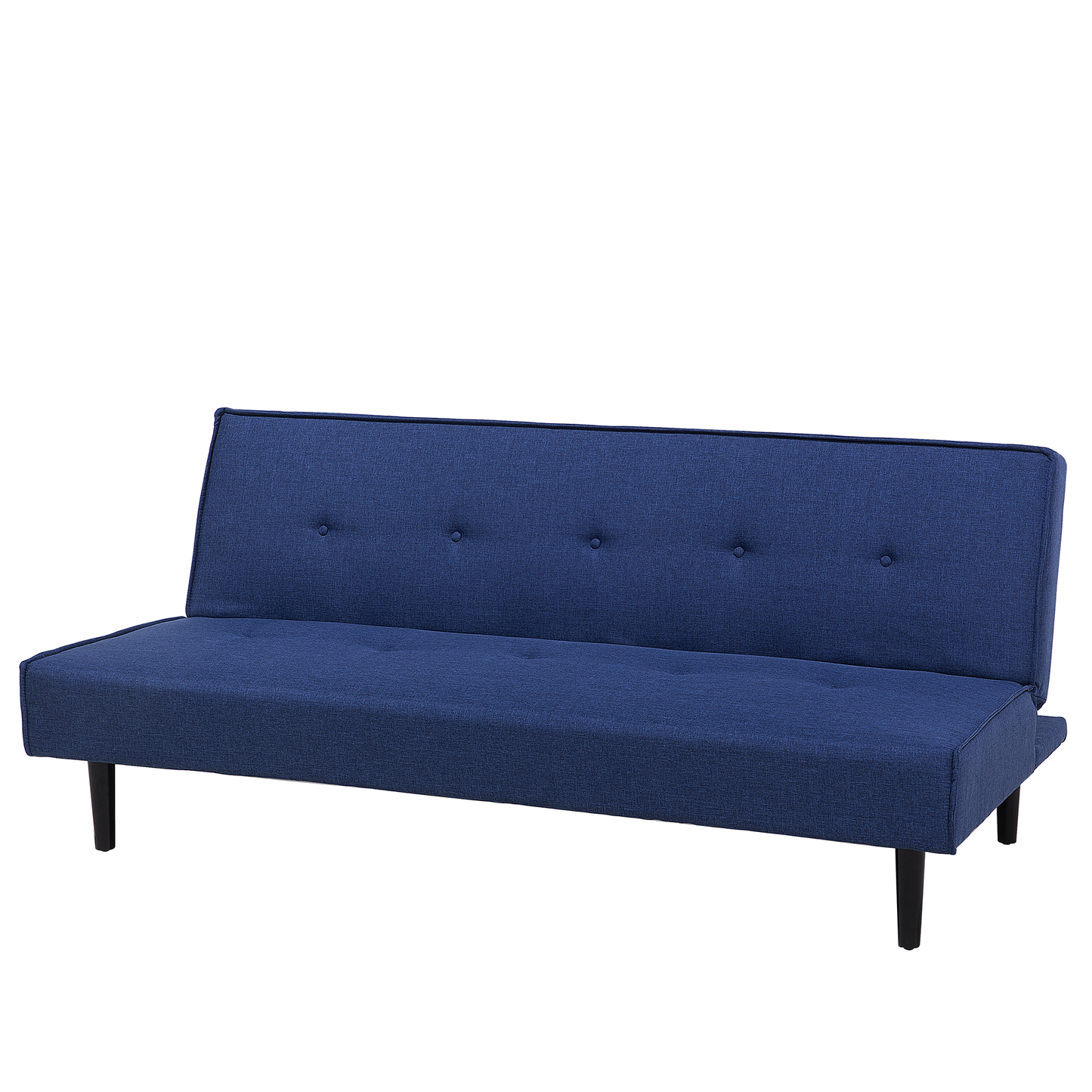 Sofa Bed Blue 3 Seater Buttoned Seat Click Clack Beliani