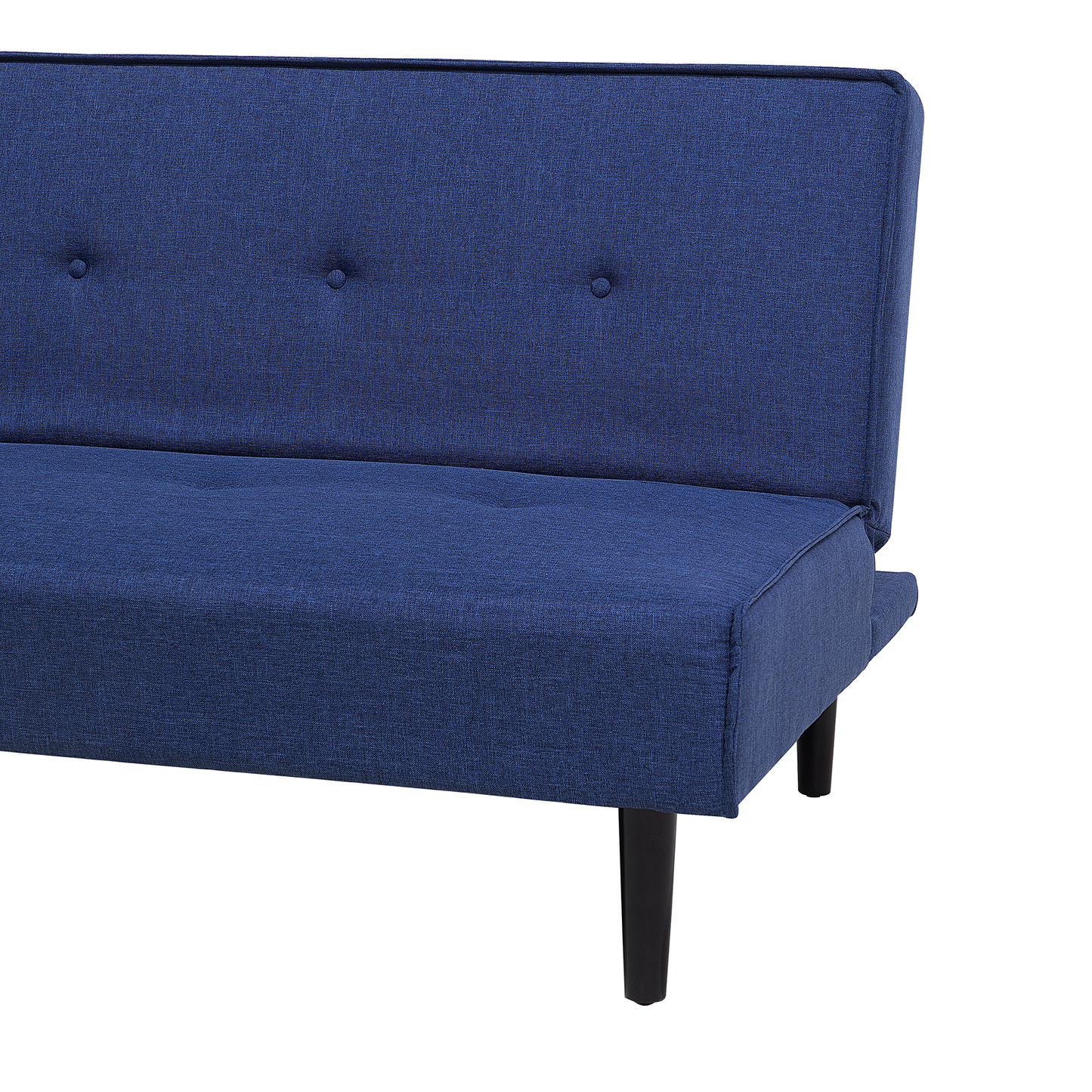 Sofa Bed Blue 3 Seater Buttoned Seat Click Clack Beliani