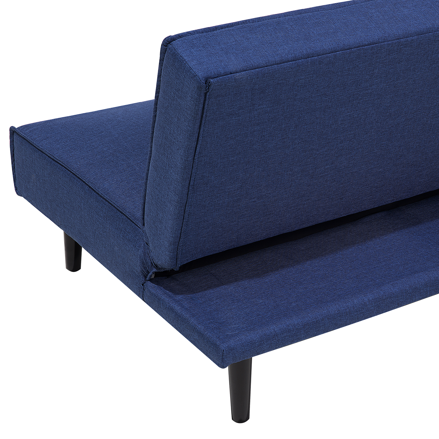 Sofa Bed Blue 3 Seater Buttoned Seat Click Clack Beliani