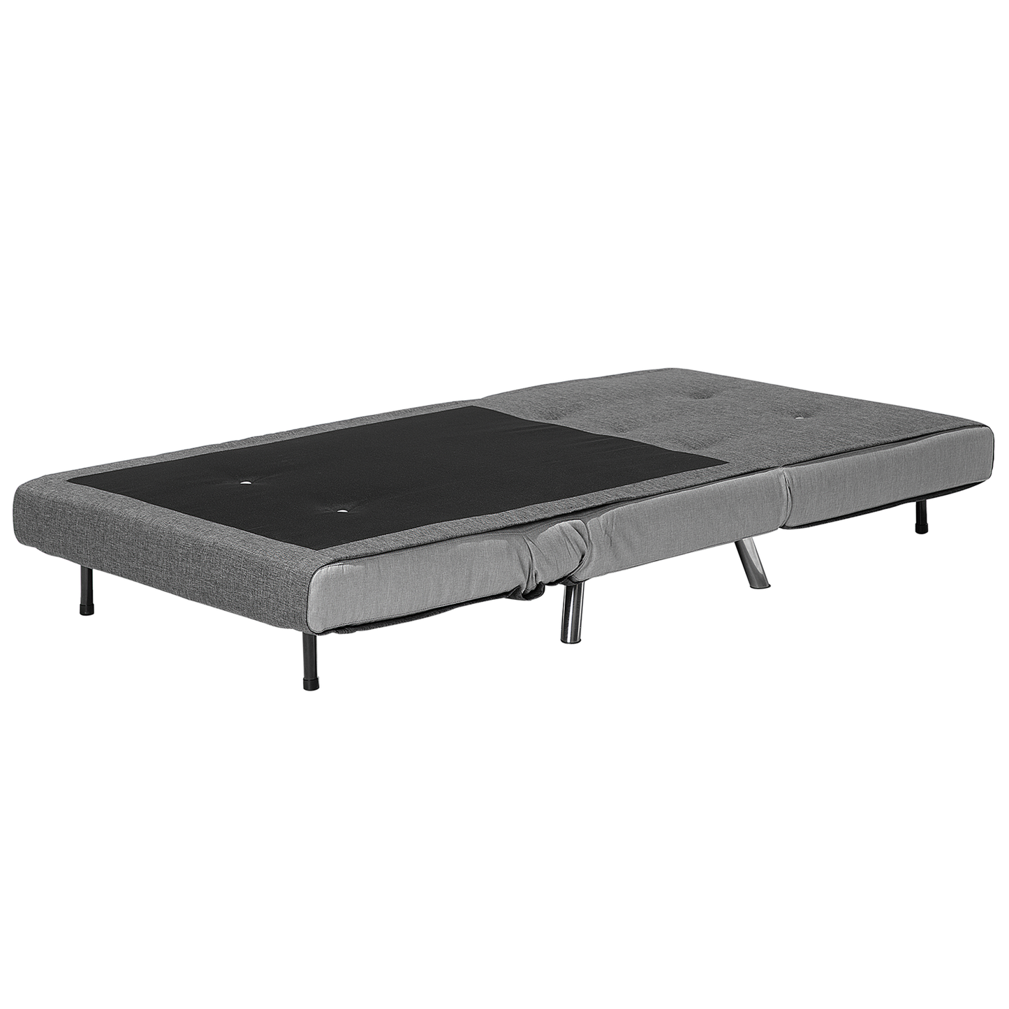 Sofa Bed Grey Fabric Upholstery Single Sleeper Fold Out Chair Bed Beliani