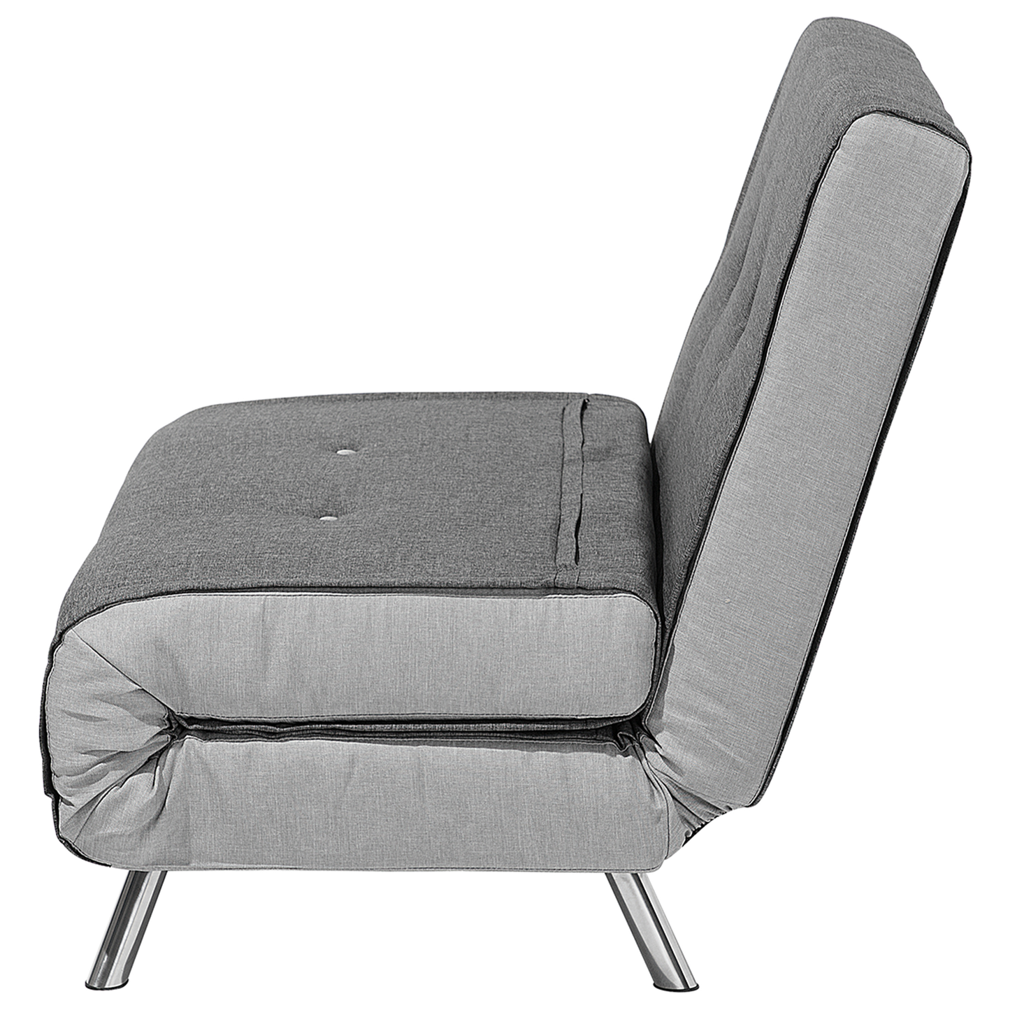 Sofa Bed Grey Fabric Upholstery Single Sleeper Fold Out Chair Bed Beliani
