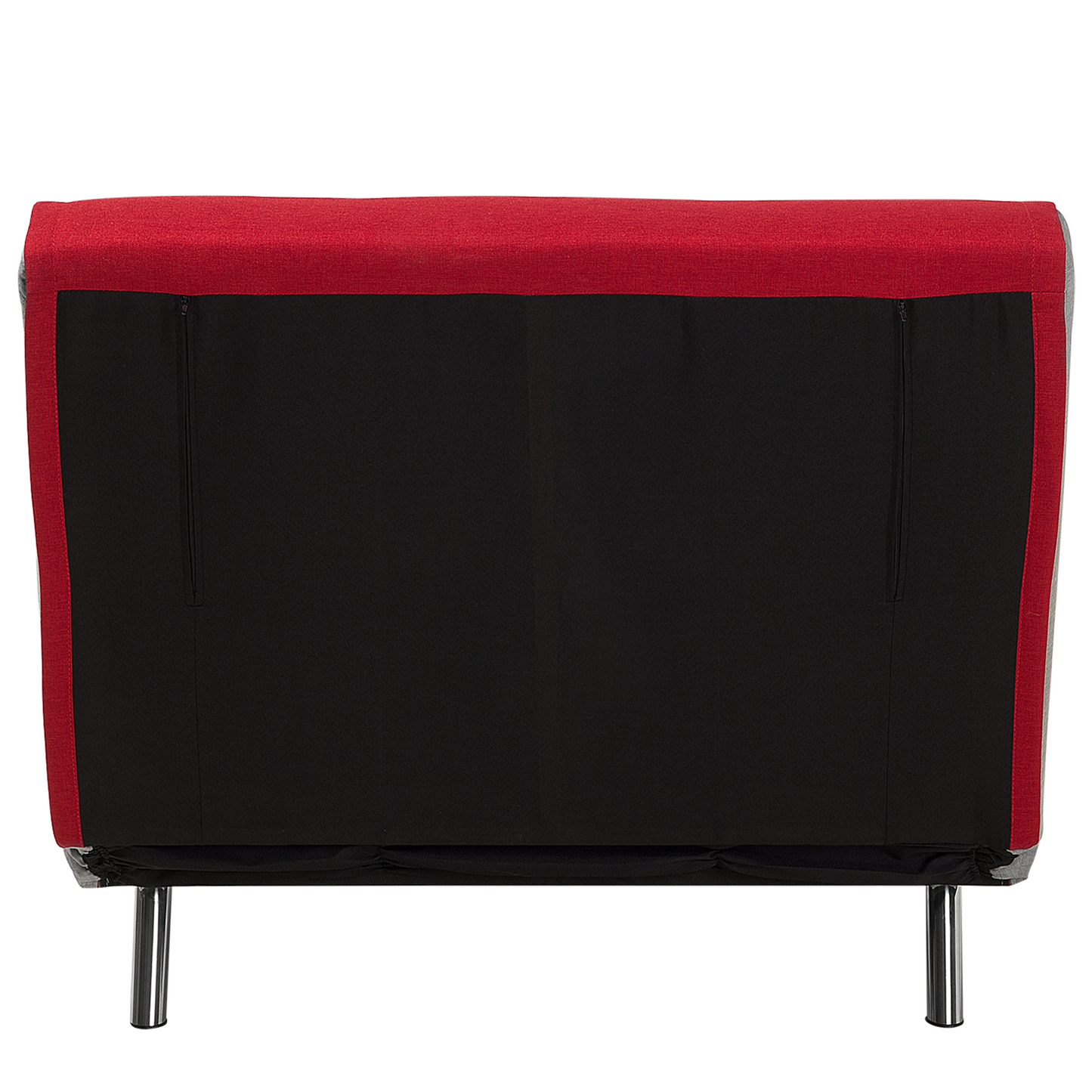 Sofa Bed Red Fabric Upholstery Single Sleeper Fold Out Chair Bed Beliani