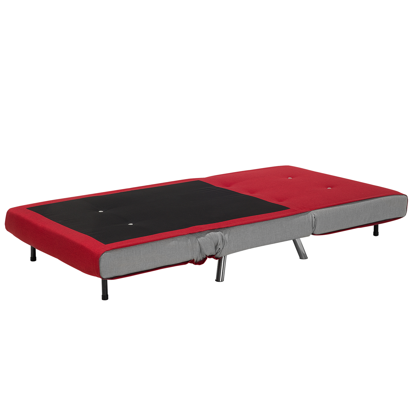 Sofa Bed Red Fabric Upholstery Single Sleeper Fold Out Chair Bed Beliani