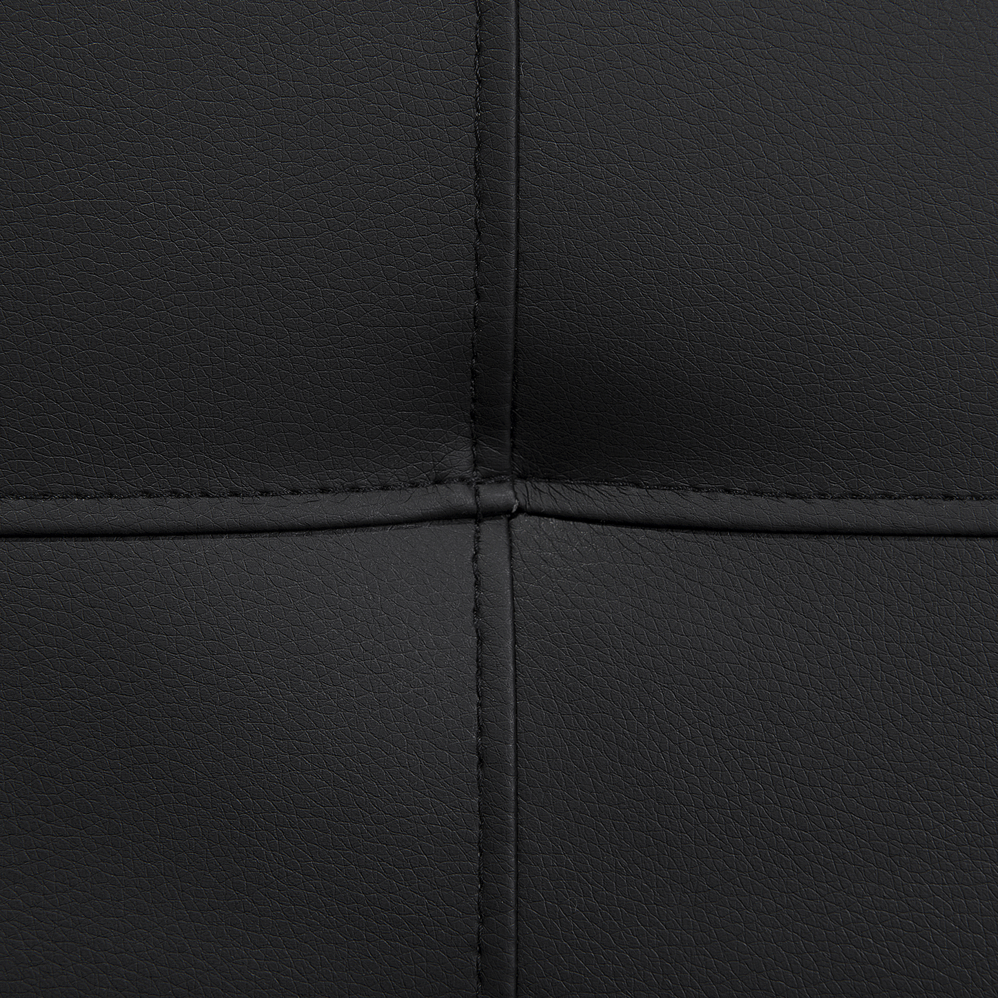 Sofa Bed Black Faux Leather Modern Living Room Convertible 3 Seater Armless Minimalistic Design Beliani