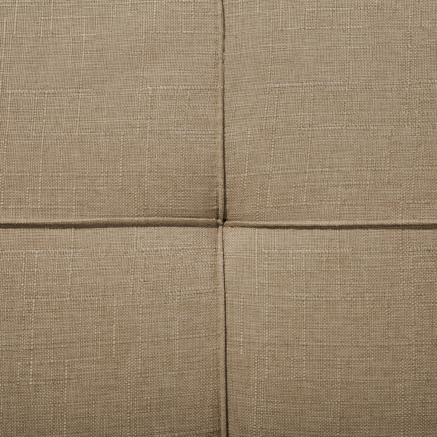 Sofa Bed Light Brown 3-Seater Quilted Upholstery Click Clack Split Back Metal Legs Beliani