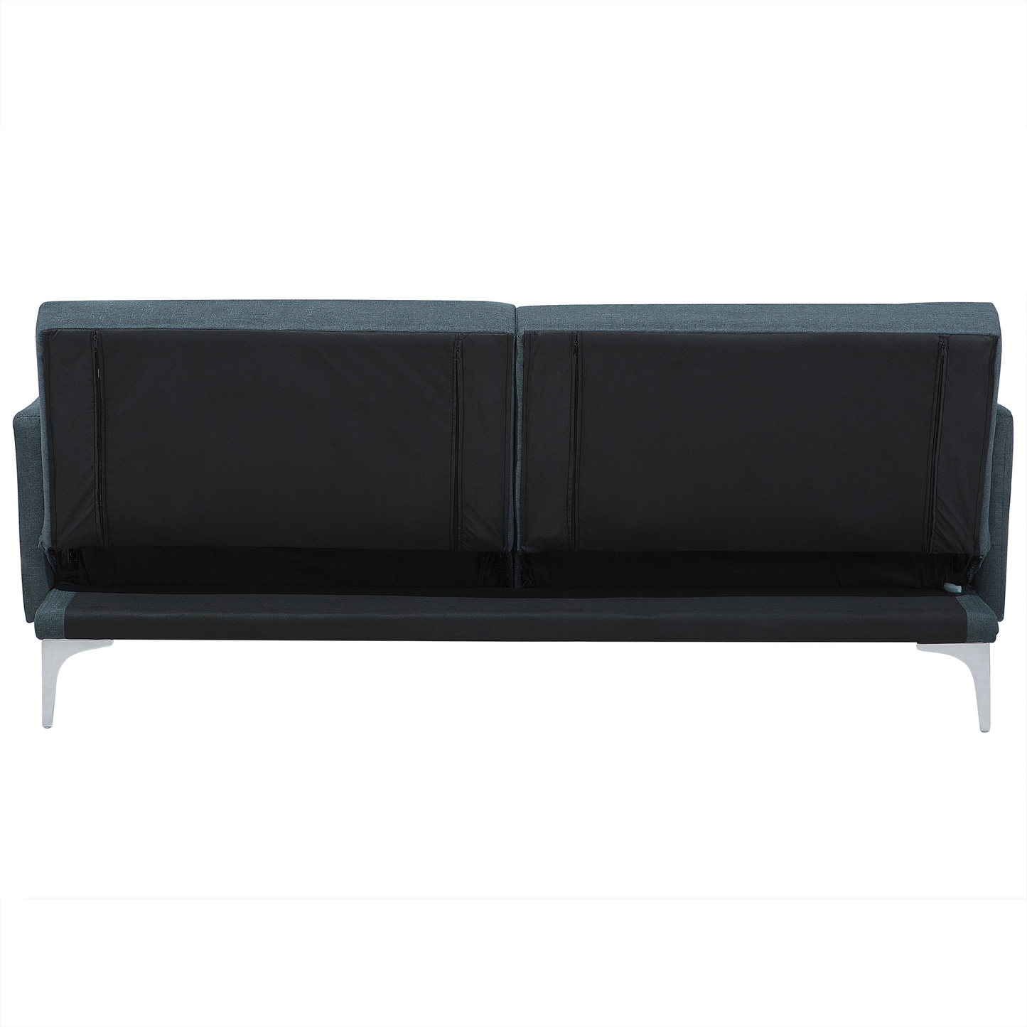 Sofa Bed Dark Blue 3 Seater Buttoned Seat Click Clack Beliani