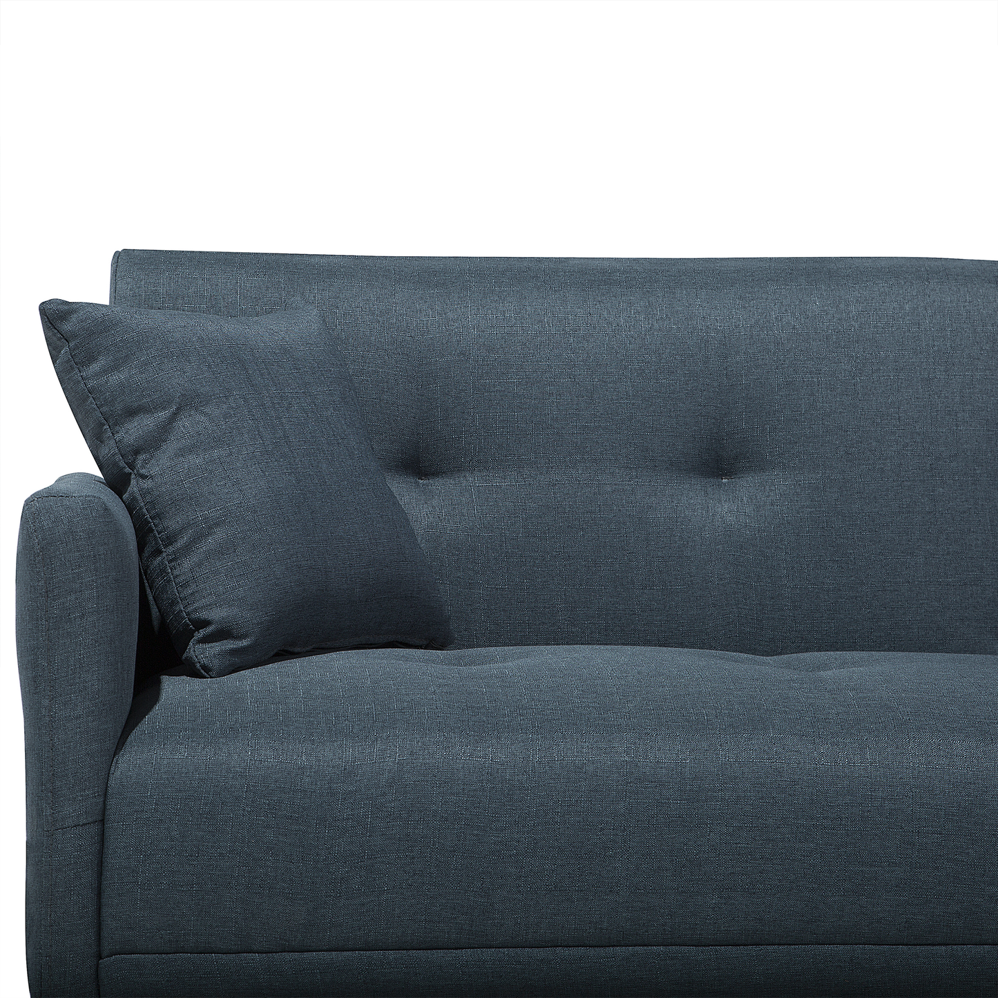 Sofa Bed Dark Blue 3 Seater Buttoned Seat Click Clack Beliani