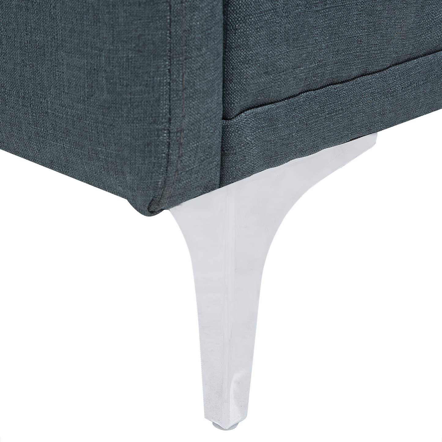Sofa Bed Dark Blue 3 Seater Buttoned Seat Click Clack Beliani