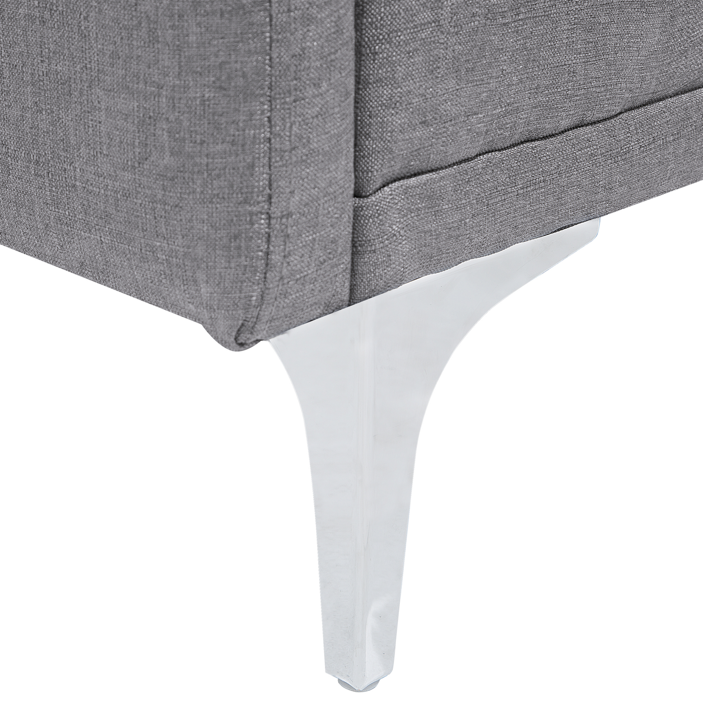 Sofa Bed Grey 3 Seater Buttoned Seat Click Clack Beliani