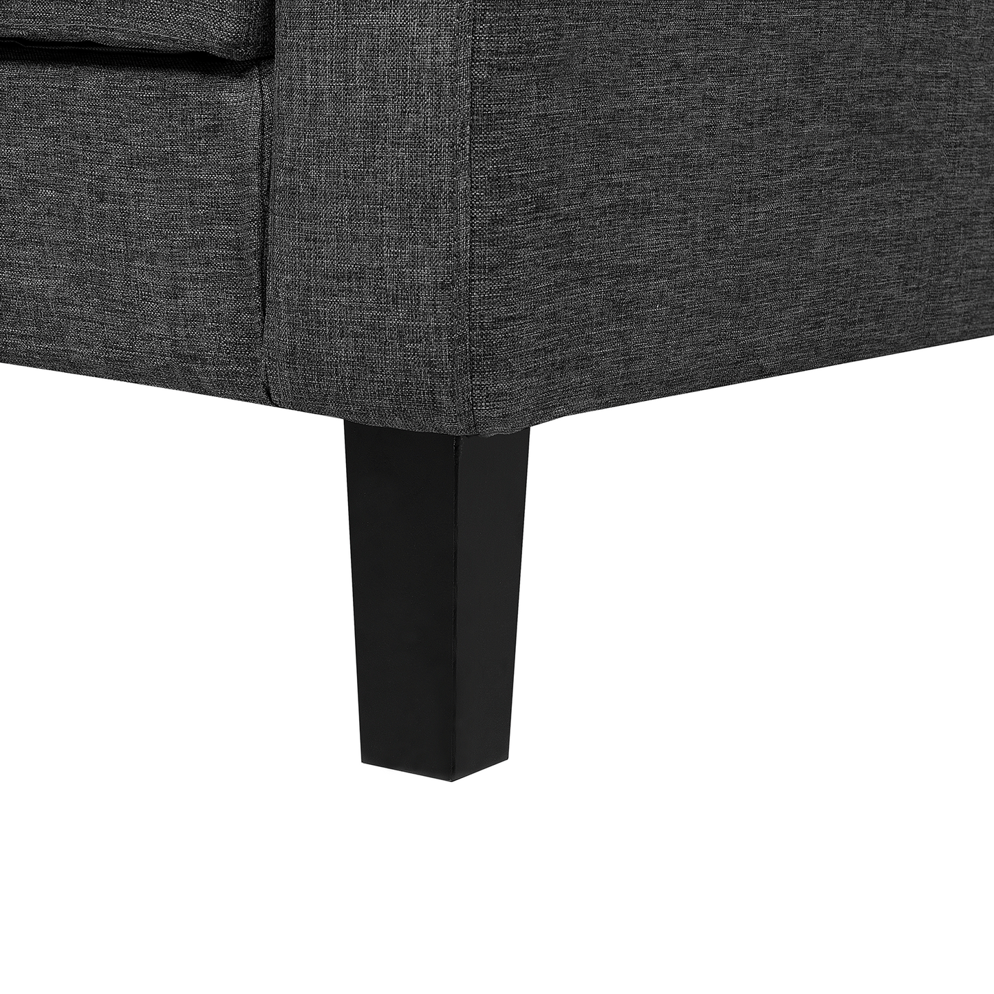 Sofa Bed Dark Grey Fabric 3 Seater Click Clack Quilted Upholstery Beliani