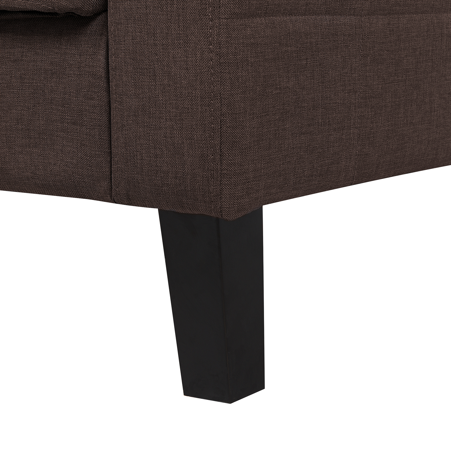 Sofa Bed Brown Fabric 3 Seater Click Clack Quilted Upholstery Beliani