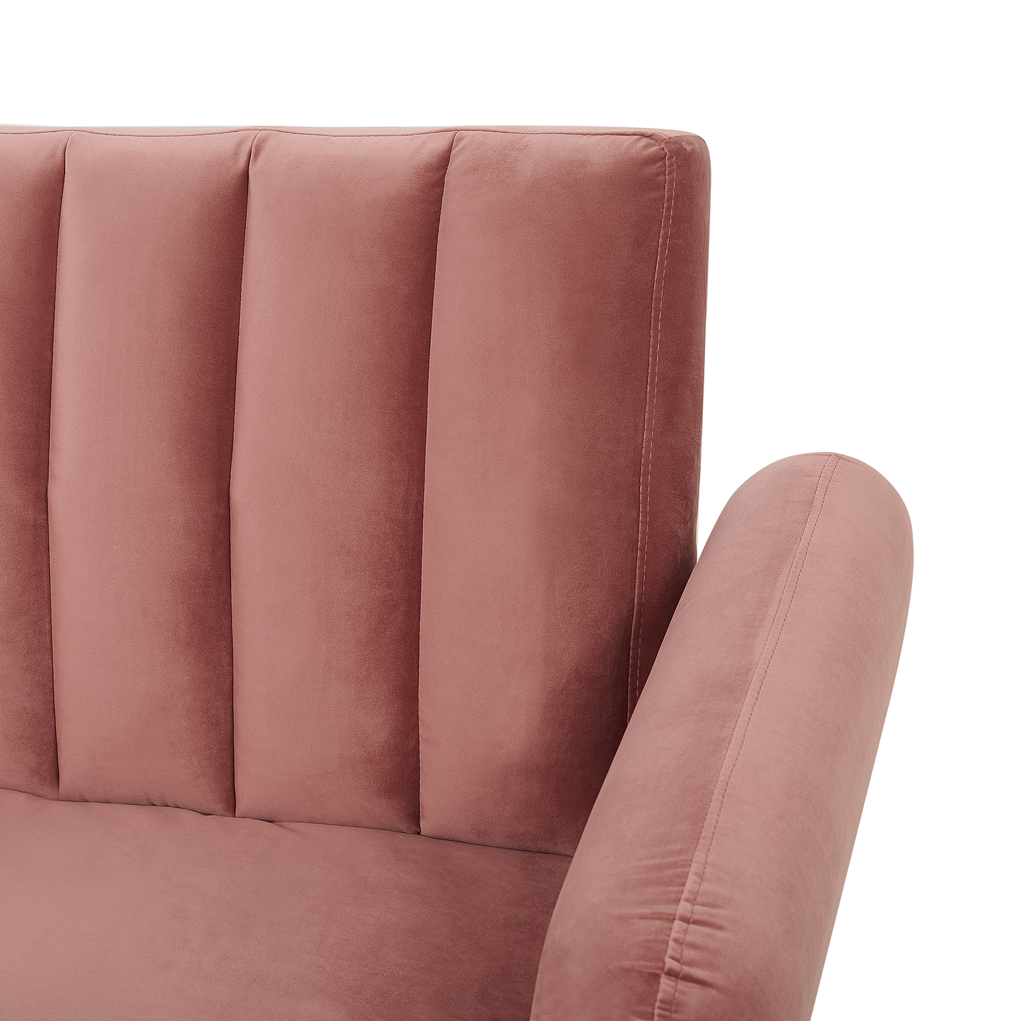 Sofa Bed Pink Sleeper Convertible Velvet Upholstery Elegant Glam Modern Living Room Bedroom Beliani