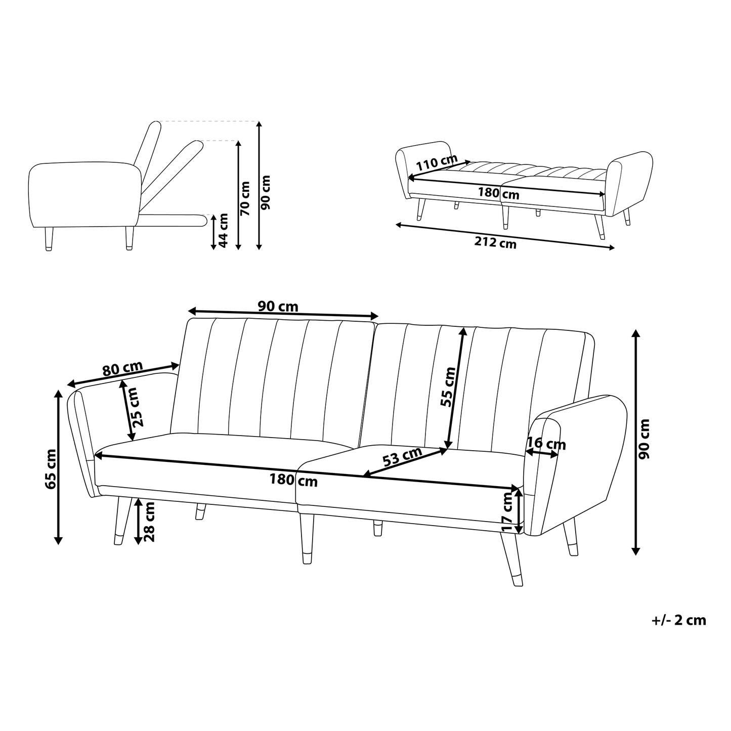 Sofa Bed Light Grey Sleeper Convertible Velvet Upholstery Elegant Glam Modern Living Room Bedroom Beliani