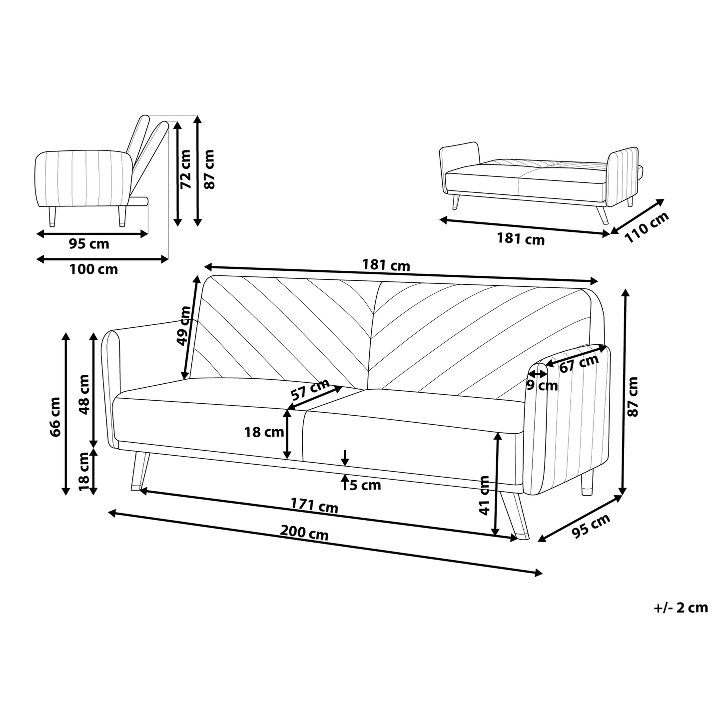 Sofa Bed Yellow Velvet Fabric Retro Living Room 3 Seater Wooden Legs Track Arms Beliani