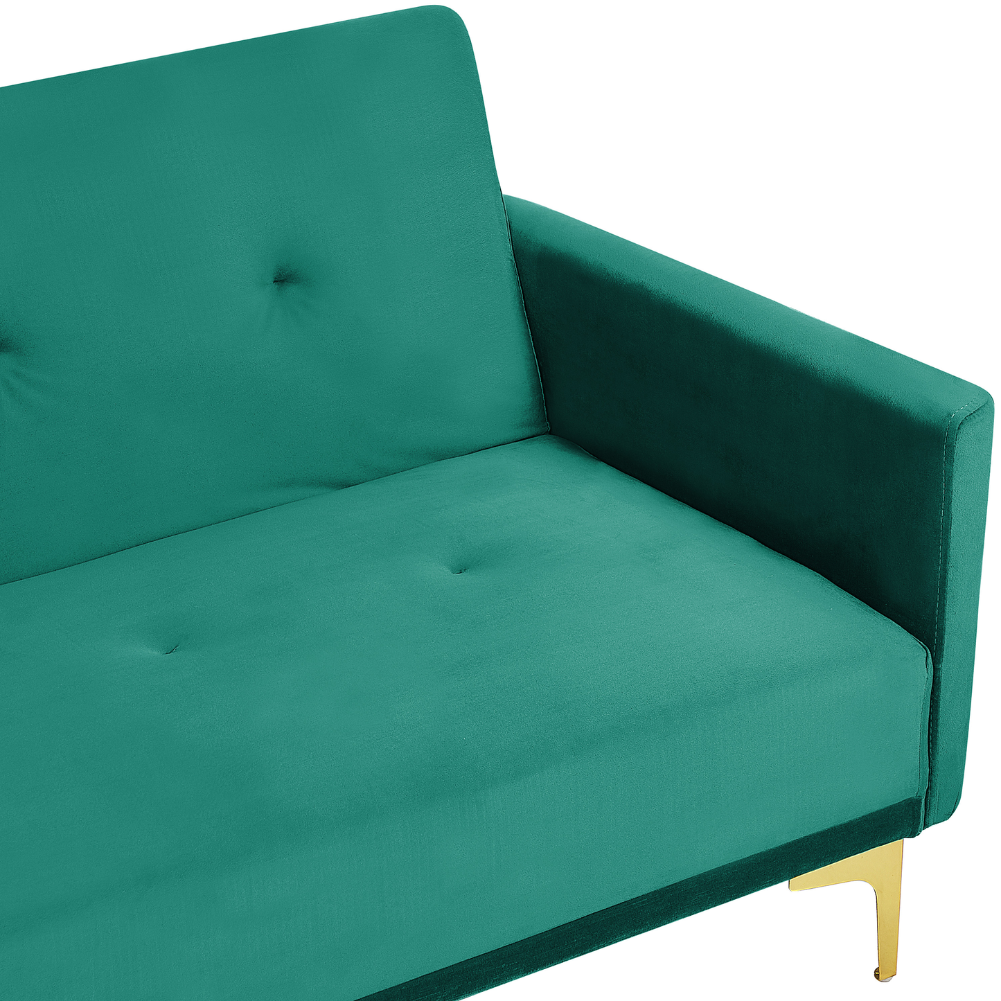 Sofa Bed Green Velvet 3 Seater Buttoned Seat Click Clack Traditional Living Room Beliani