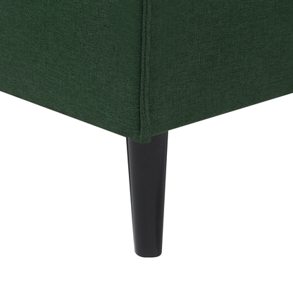 Sofa Bed Dark Green 3 Seater Buttoned Seat Click Clack Beliani