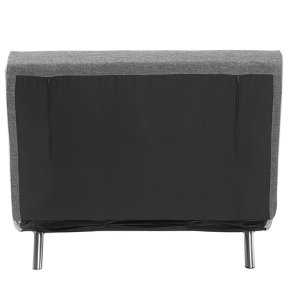 Sofa Bed Grey Fabric Upholstery Single Sleeper Fold Out Chair Bed Beliani