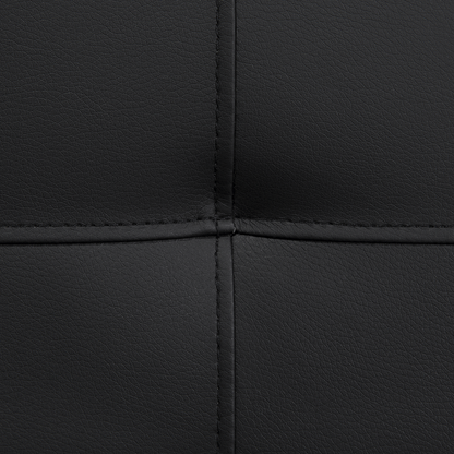 Sofa Bed Black Faux Leather Modern Living Room Convertible 3 Seater Armless Minimalistic Design Beliani