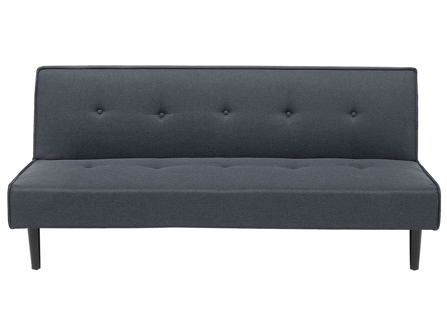 Sofa Bed Dark Grey 3 Seater Buttoned Seat Click Clack Beliani