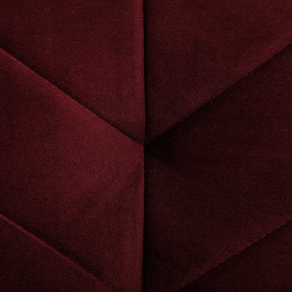 Sofa Bed Dark Red Velvet Fabric Modern Living Room 3 Seater Wooden Legs Track Arm Beliani