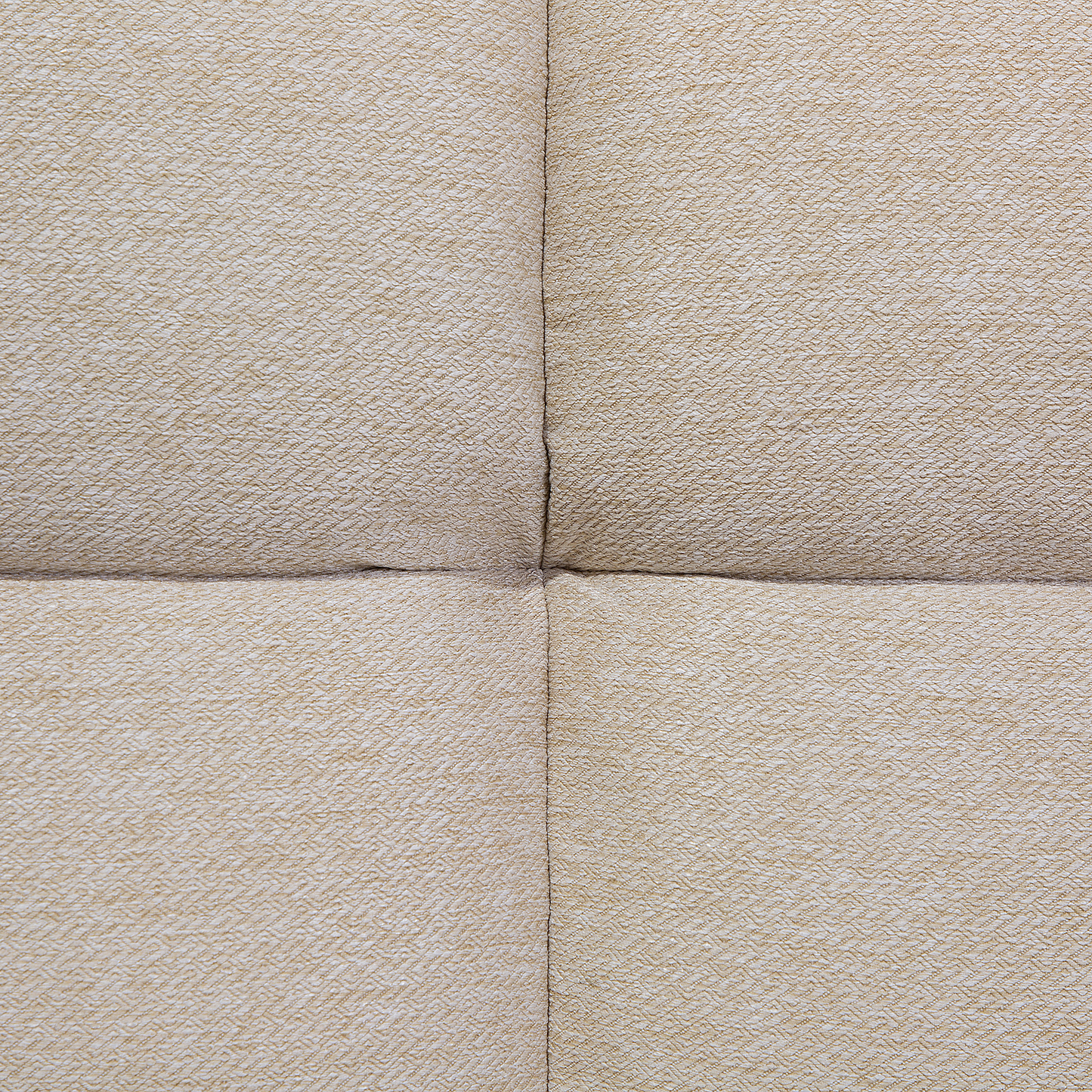 Sofa Bed Beige Fabric Upholstered 3 Seater Reclining Backrest Square Quilted Beliani