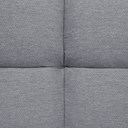 Sofa Bed Light Grey Fabric Upholstered 3 Seater Reclining Backrest Square Quilted Beliani