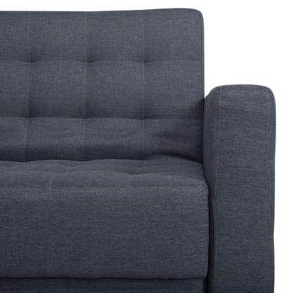 Sofa Light Grey Fabric Upholstery Light Wood Legs 3 Seater Scandinavian Style Beliani