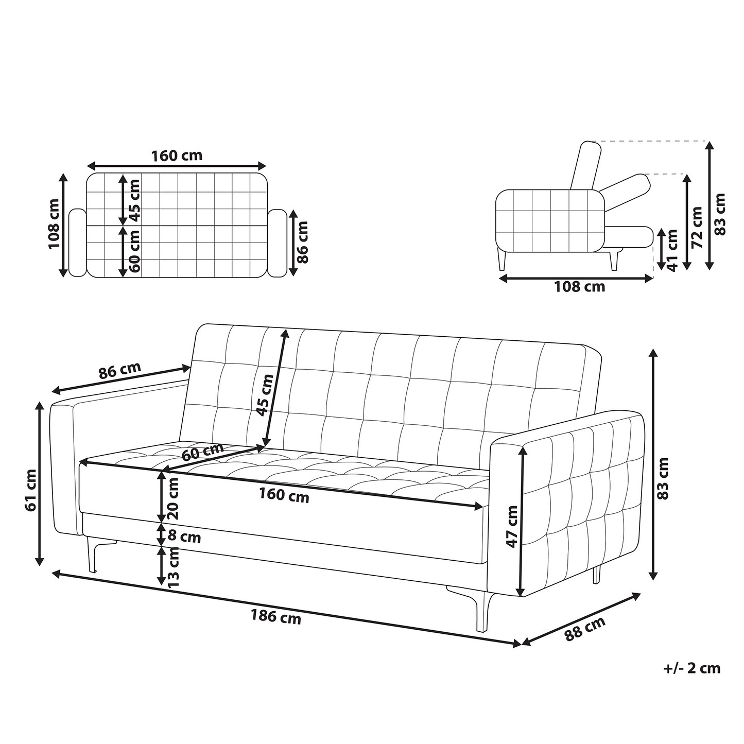 Sofa Light Grey Fabric Upholstery Light Wood Legs 3 Seater Scandinavian Style Beliani