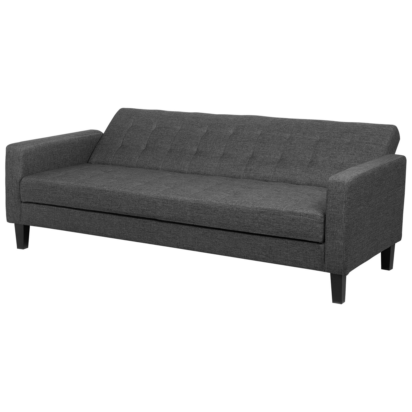 Sofa Red Fabric Upholstery Light Wood Legs 3 Seater Scandinavian Style Beliani