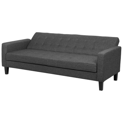 Sofa Red Fabric Upholstery Light Wood Legs 3 Seater Scandinavian Style Beliani