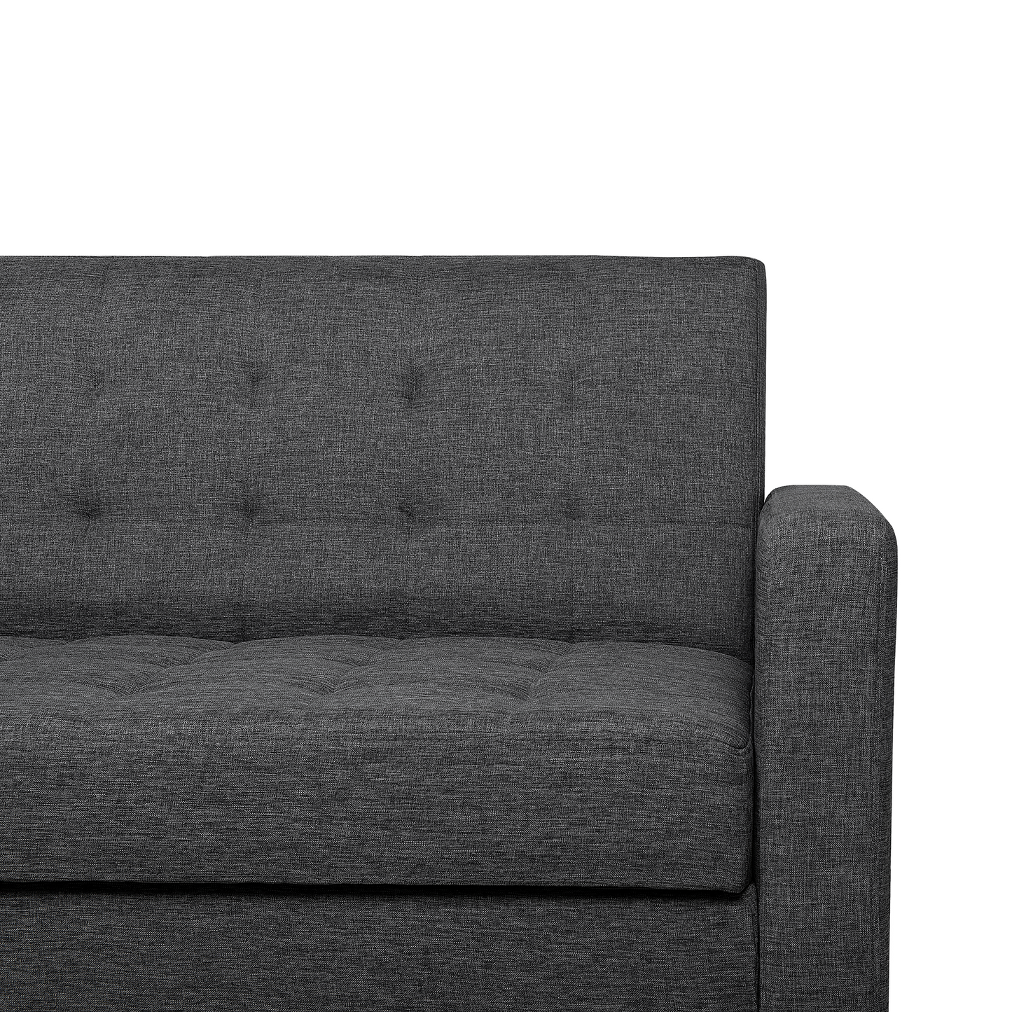 Sofa Red Fabric Upholstery Light Wood Legs 3 Seater Scandinavian Style Beliani