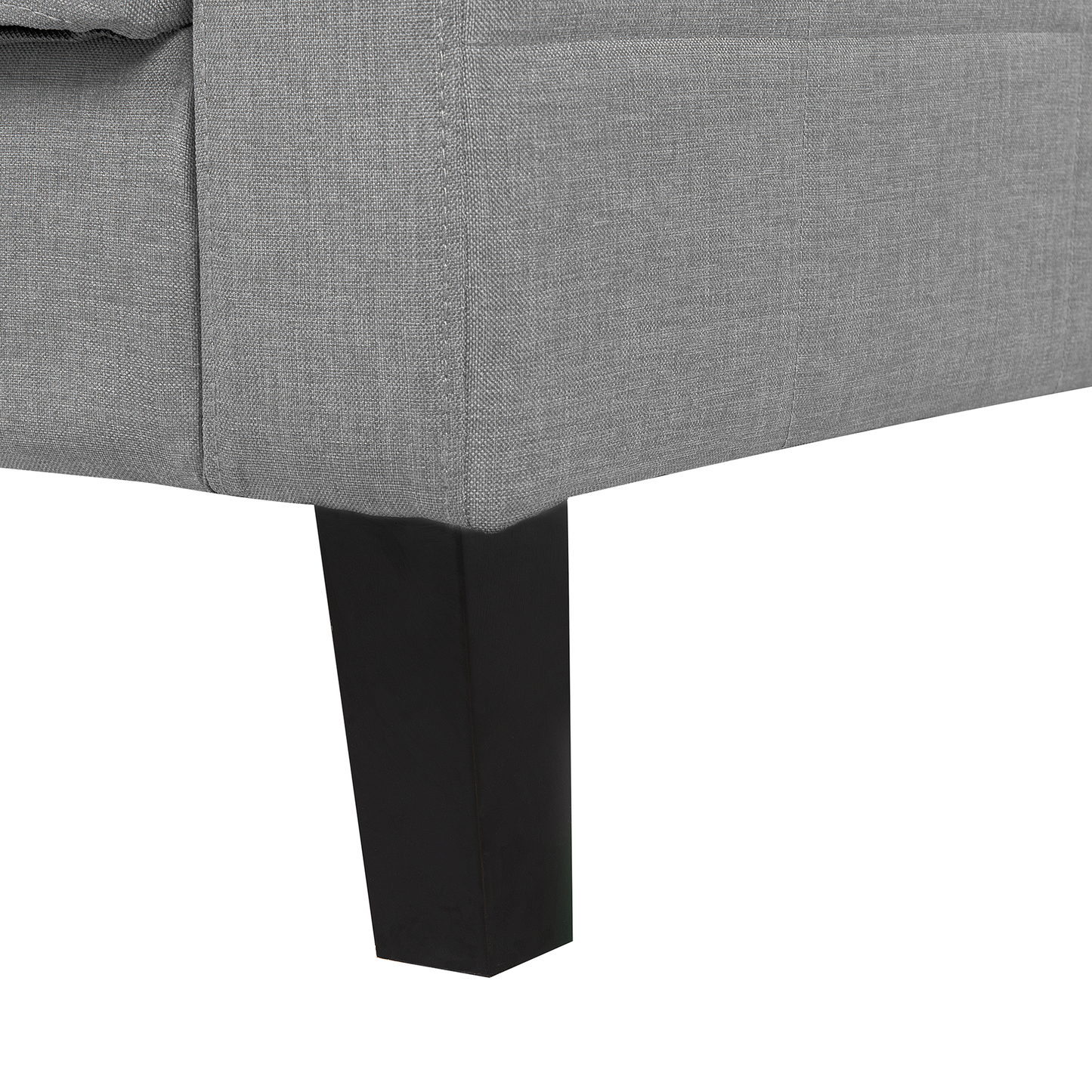 Sofa Bed Light Grey Fabric 3 Seater Click Clack Quilted Upholstery Beliani
