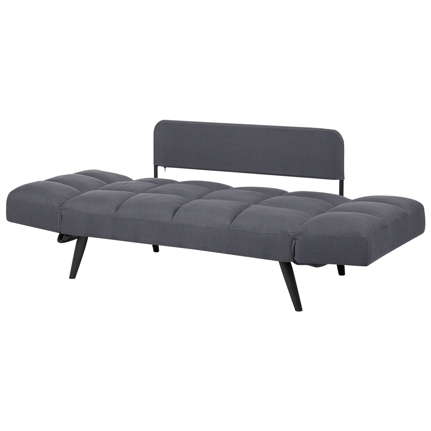 Sofa Bed Dark Grey Loveseat Adjustable Armrests Minimalist Beliani