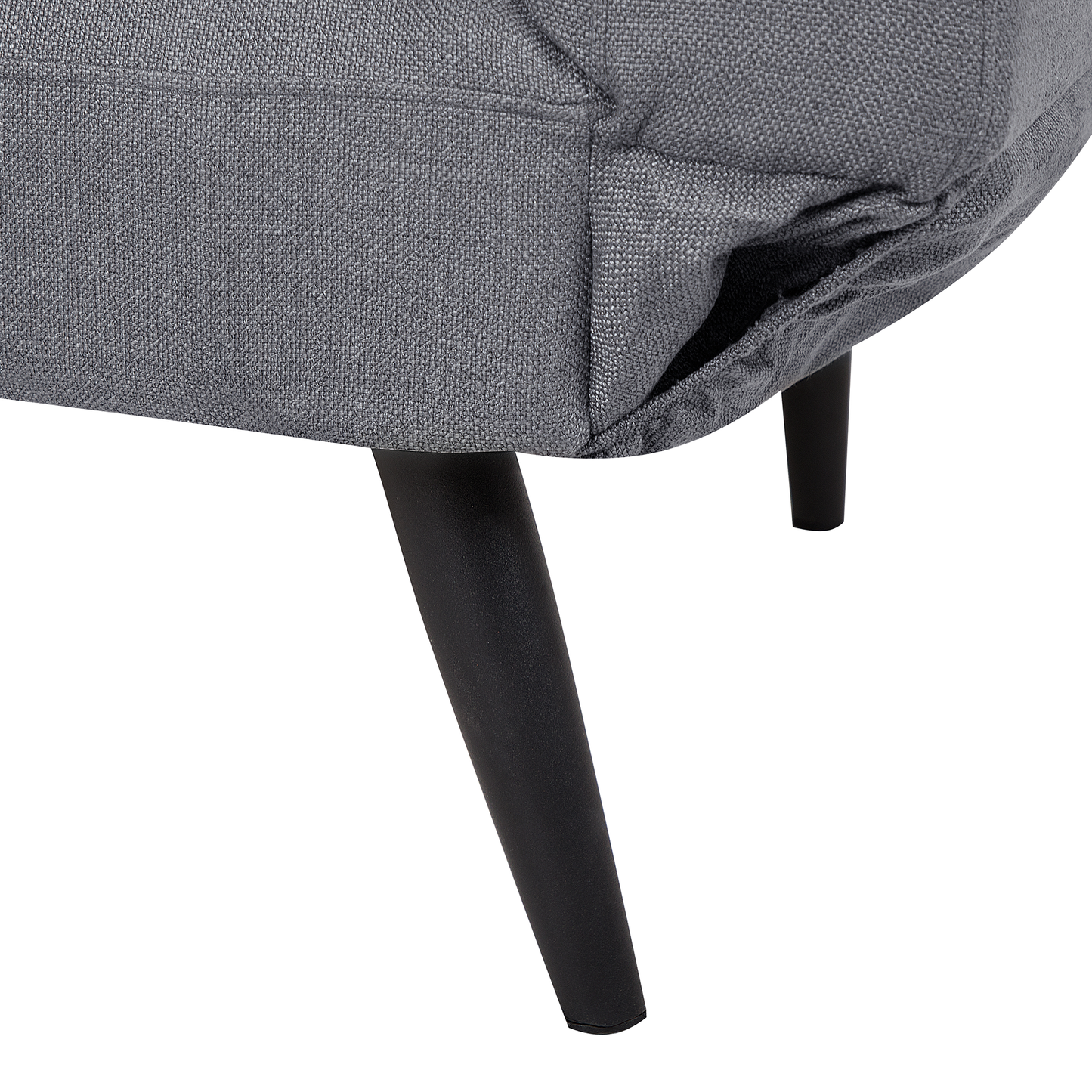 Sofa Bed Dark Grey Loveseat Adjustable Armrests Minimalist Beliani