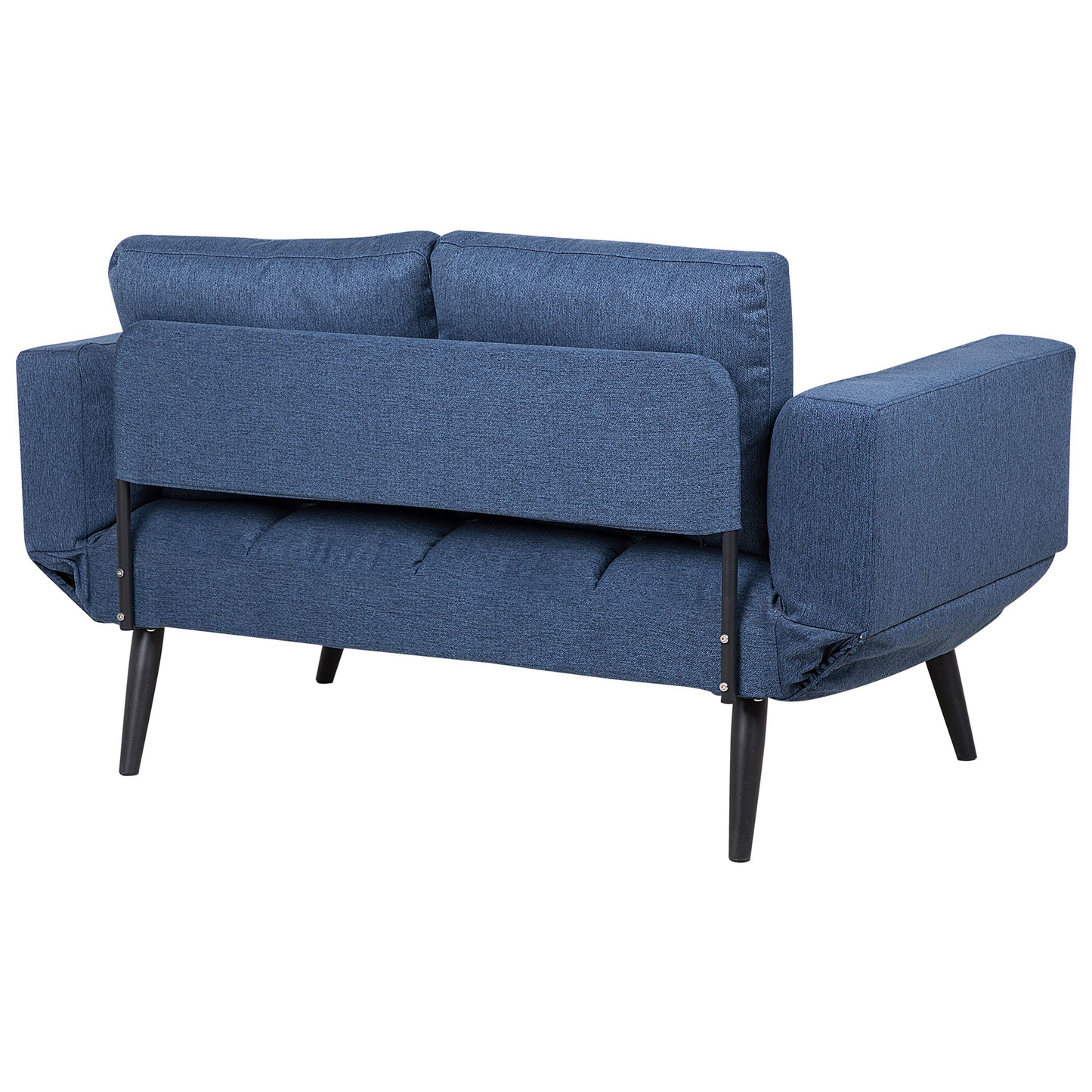 Sofa Bed Navy Blue Loveseat Adjustable Armrests Minimalist Beliani