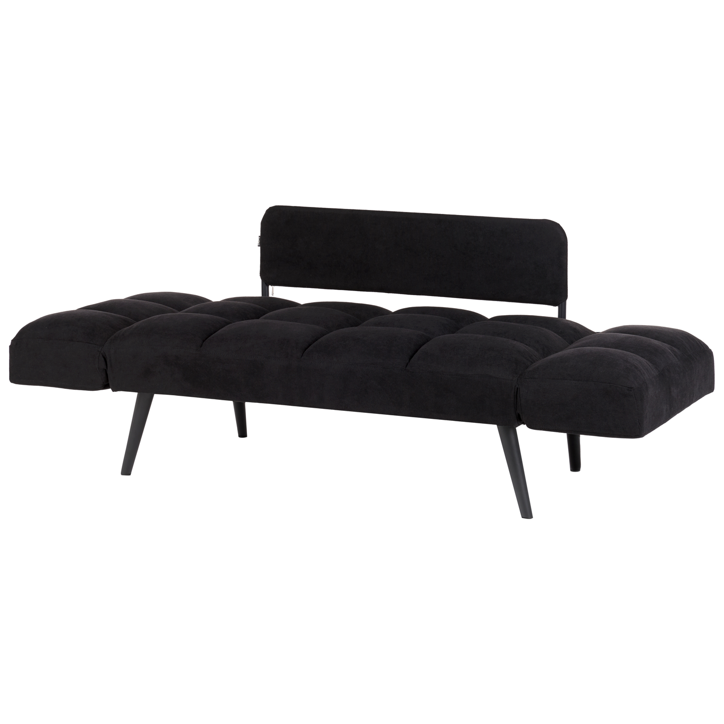 Sofa Bed Black Loveseat Adjustable Armrests Minimalist Beliani