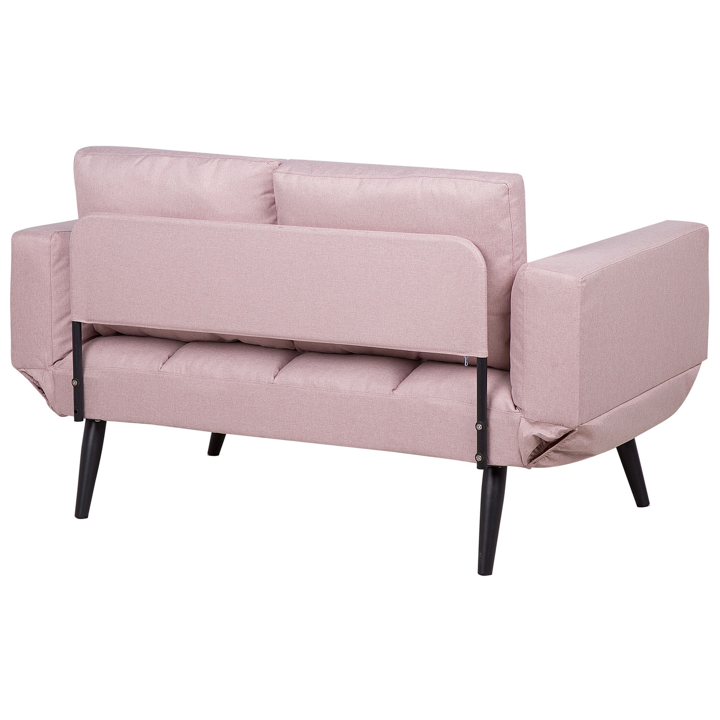 Sofa Bed Pink Loveseat Adjustable Armrests Minimalist Beliani