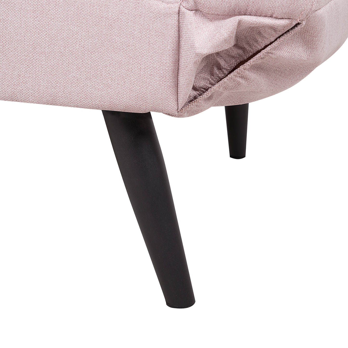 Sofa Bed Pink Loveseat Adjustable Armrests Minimalist Beliani