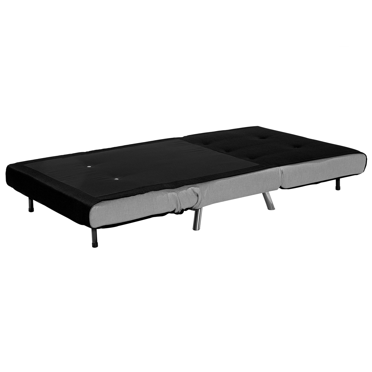 Sofa Bed Black Fabric Upholstery Single Sleeper Fold Out Chair Bed Beliani