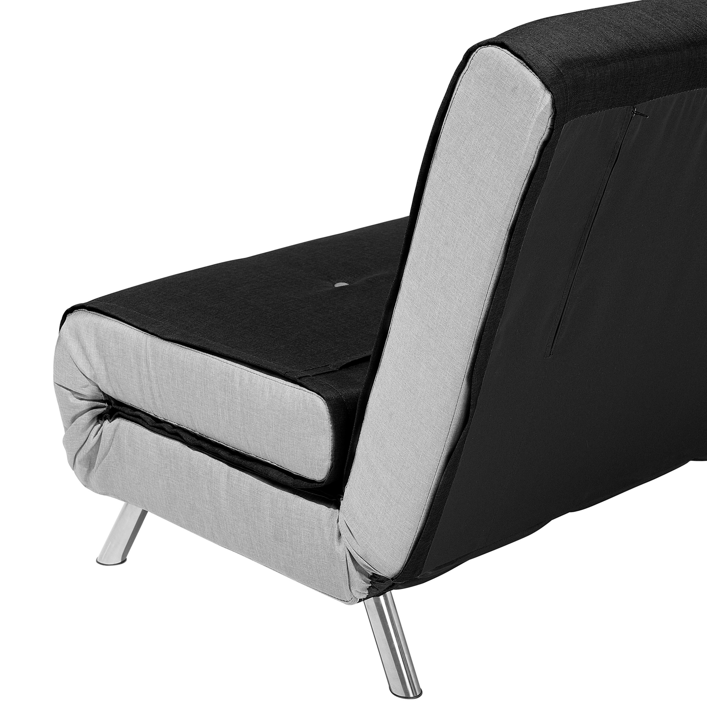 Sofa Bed Black Fabric Upholstery Single Sleeper Fold Out Chair Bed Beliani