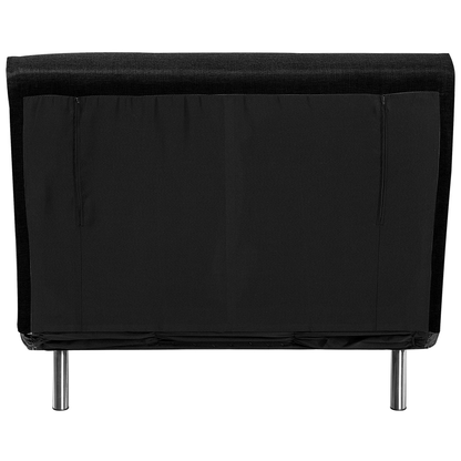 Sofa Bed Black Fabric Upholstery Single Sleeper Fold Out Chair Bed Beliani