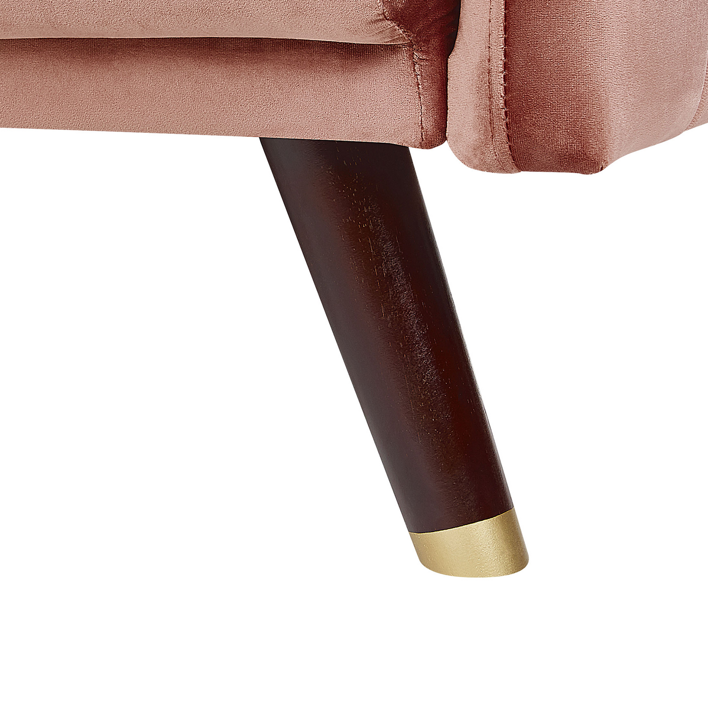Sofa Bed Pink Velvet Fabric Retro Living Room 3 Seater Wooden Legs Track Arms Beliani