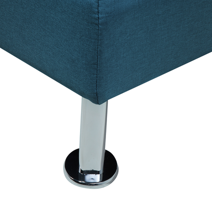 Sofa Bed Blue 3 Seater Drop Down Table Click Clack Beliani