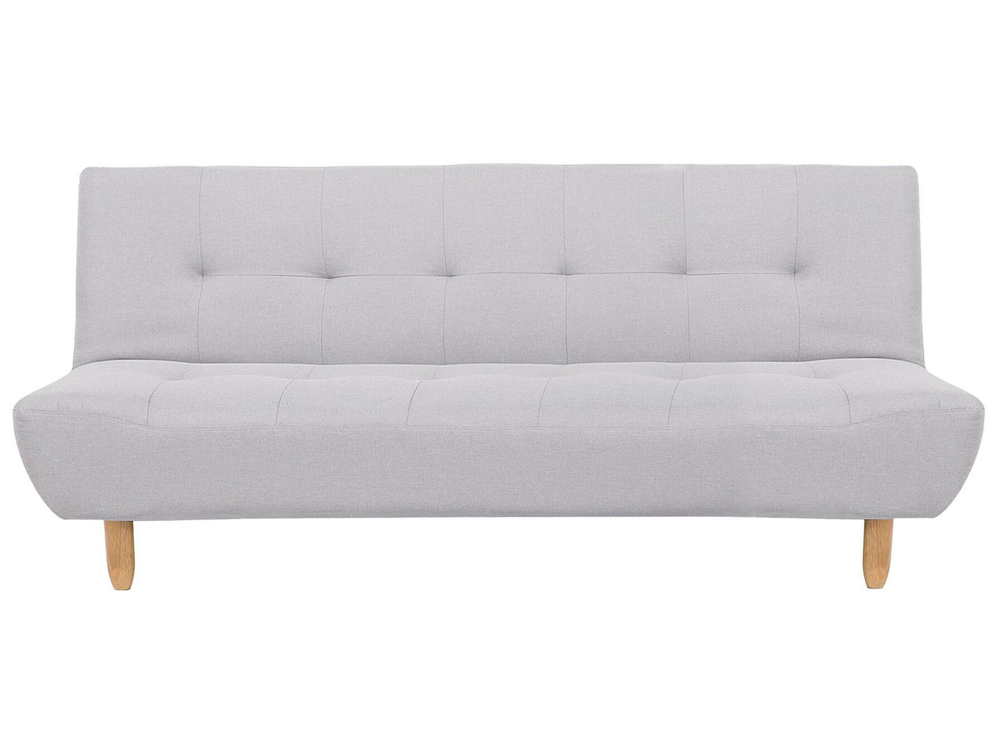 Sofa Light Grey Fabric Upholstery Light Wood Legs 3 Seater Scandinavian Style Beliani